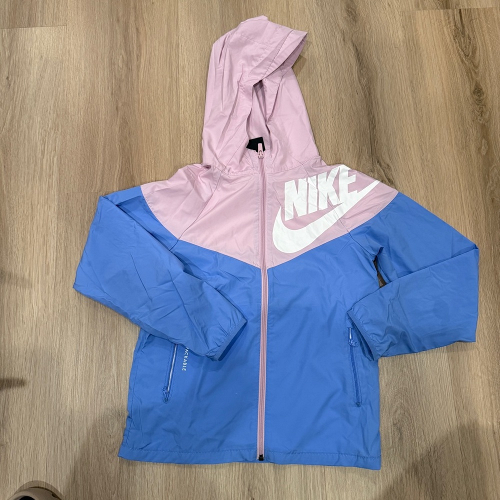 Nike Pink and Blue Loose Fit Jacket